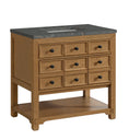 Light Natural Oak / Parisien Bleu - 3 Faucet Holes