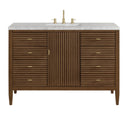 Mid-Century Walnut / Eternal Jasmine Pearl - 3 Faucet Holes