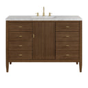 Mid-Century Walnut / Eternal Jasmine Pearl - 3 Faucet Holes