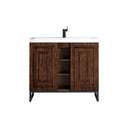 Mid-Century Acacia / White Glossy / Matte Black - 1 Faucet Hole