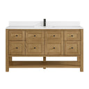Light Natural Oak / White Zeus - 1 Faucet Hole