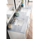 Glossy White / Carrara White - 3 Faucet Holes