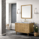Light Natural Oak / Carrara White - 3 Faucet Holes