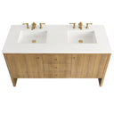 Light Natural Oak / White Zeus - 3 Faucet Holes