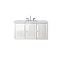 Glossy White / Carrara White - 3 Faucet Holes
