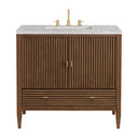 Mid-Century Walnut / Eternal Jasmine Pearl - 3 Faucet Holes