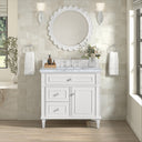 Bright White / Carrara White - 3 Faucet Holes