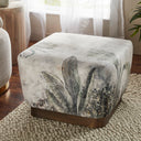 Renwil Tangle Indoor Poly-Velvet Ottoman - Print