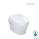 Toto Washlet+ Ap Wall Hung Elongated Toilet with S7A Contemporary Bidet Seat and Duofit In Wall 0.9 and 1.28 GPF Auto Dual Flush Tank System