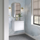 Glossy White / Champagne Brass / Glossy White - 1 Faucet Hole