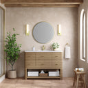 Pebble Oak / White Zeus - 1 Faucet Hole