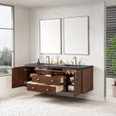 Mid-Century Walnut / Charcoal Soapstone - 3 Faucet Holes
