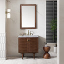 Mid-Century Walnut / Carrara White - 3 Faucet Holes