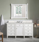 Bright White / Victorian Silver - 3 Faucet Holes