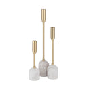 Renwil Marchesa Indoor Iron Set of 3 Tapered Candle Holder - Satin Brass