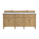 Light Natural Oak / Carrara White - 3 Faucet Holes