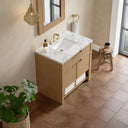 Seaside Oak / Carrara White - 3 Faucet Holes