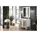 Glossy White / Carrara White - 3 Faucet Holes