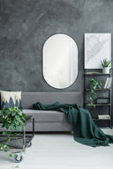Renwil Webster 40" Tall Oval Wall Mirror - Black