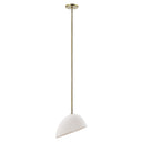 Renwil Corio 11.75" Wide 1-Light Chandelier - Glossy Off-White