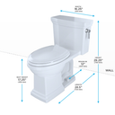 Toto Promenade II One Piece Elongated 1.28 GPF Universal Height Toilet with Cefiontect and Right Hand Trip Lever
