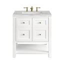 Bright White / Victorian Silver - 3 Faucet Holes