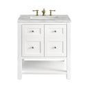 Bright White / Victorian Silver - 3 Faucet Holes