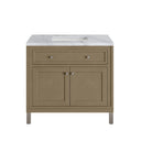 Walnut Whisper / Carrara White - 3 Faucet Holes