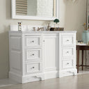 Bright White / Victorian Silver - 3 Faucet Holes