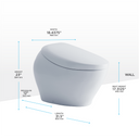 Toto Neorest Nx2 Dual Flush 1.0 Or 0.8 GPF Toilet with Integrated Bidet Seat and Ewater+ and actilight