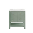 Smokey Celadon / White Zeus - 3 Faucet Holes