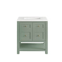 Smokey Celadon / White Zeus - 3 Faucet Holes