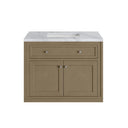 Walnut Whisper / Carrara White - 3 Faucet Holes