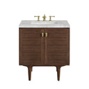Mid-Century Walnut / Victorian Silver - 3 Faucet Holes
