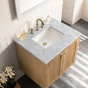 Light Natural Oak / Carrara White - 3 Faucet Holes