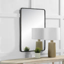 Renwil Jorah 36" Tall Rectangle Wall Mirror - Black