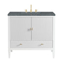 Bright White / Parisien Bleu - 3 Faucet Holes