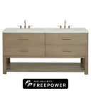 Pebble Oak / Victorian Silver - 3 Faucet Holes