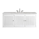 Glossy White / Victorian Silver - 3 Faucet Holes