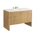 Light Natural Oak / White Zeus - 3 Faucet Holes