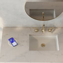 Mid-Century Walnut / Victorian Silver - 3 Faucet Holes