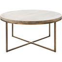 Renwil Liana Indoor Mango Wood Table - Antique Brass