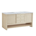 Sunwashed Oak / Carrara White - 3 Faucet Holes