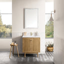 Light Natural Oak / White Zeus - 1 Faucet Hole