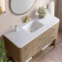 Pebble Oak / White Zeus - 1 Faucet Hole