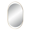 Renwil Ecru 40" Tall Pill Oval Mirror - Satin Brass