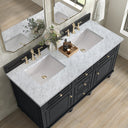 Black Onyx / Carrara White - 3 Faucet Holes