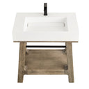 Weathered Timber / Glossy White