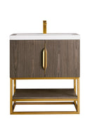 Ash Gray / Radiant Gold / Glossy White - 1 Faucet Hole