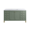 Smokey Celadon / Carrara White - 3 Faucet Holes